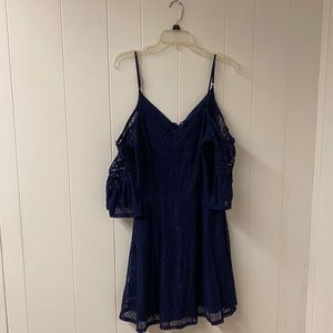 Cold shoulder lace dress